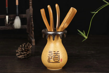 Coarse Pottery Tea Can Tea Set Accessories Traditional Tea Ceremony Six Gentleman Ceramic Teaware Tool Suit Tea Table Decoration