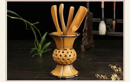Coarse Pottery Tea Can Tea Set Accessories Traditional Tea Ceremony Six Gentleman Ceramic Teaware Tool Suit Tea Table Decoration