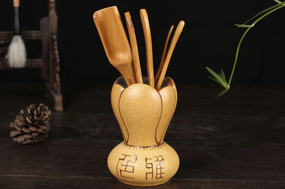 Coarse Pottery Tea Can Tea Set Accessories Traditional Tea Ceremony Six Gentleman Ceramic Teaware Tool Suit Tea Table Decoration