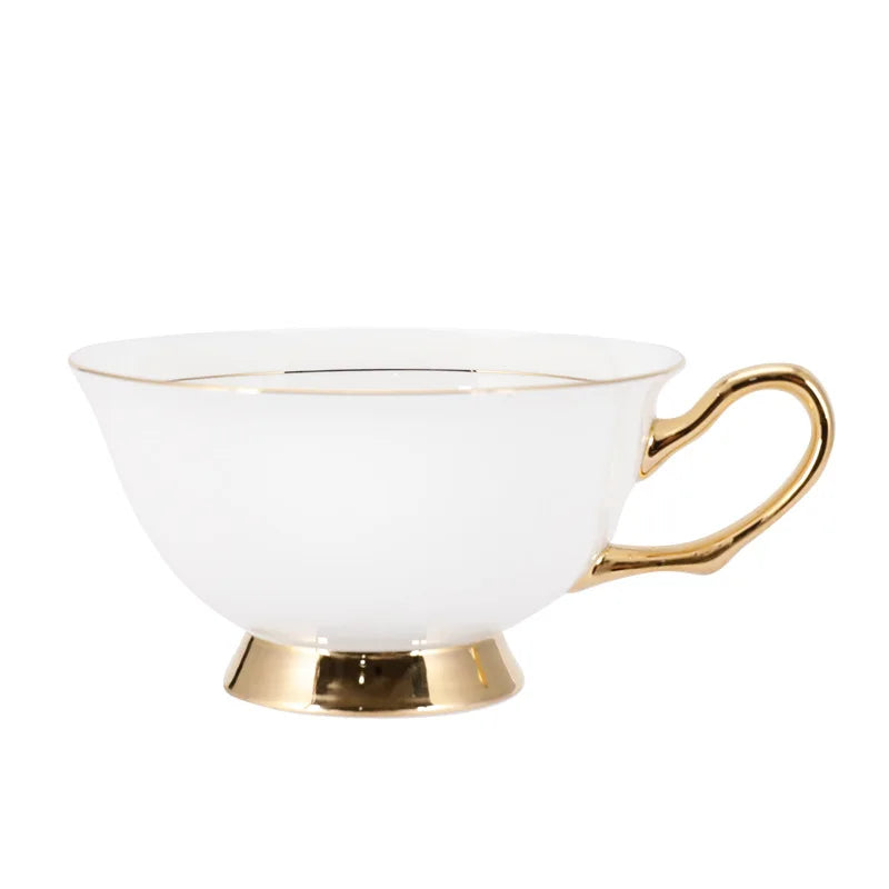 Coffee Cup European Luxury Simple Bone Porcelain Coffee Cup Set Modern Light Luxury British Tea Set Gift