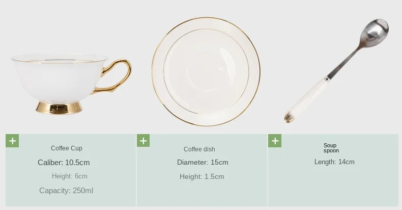 Coffee Cup European Luxury Simple Bone Porcelain Coffee Cup Set Modern Light Luxury British Tea Set Gift