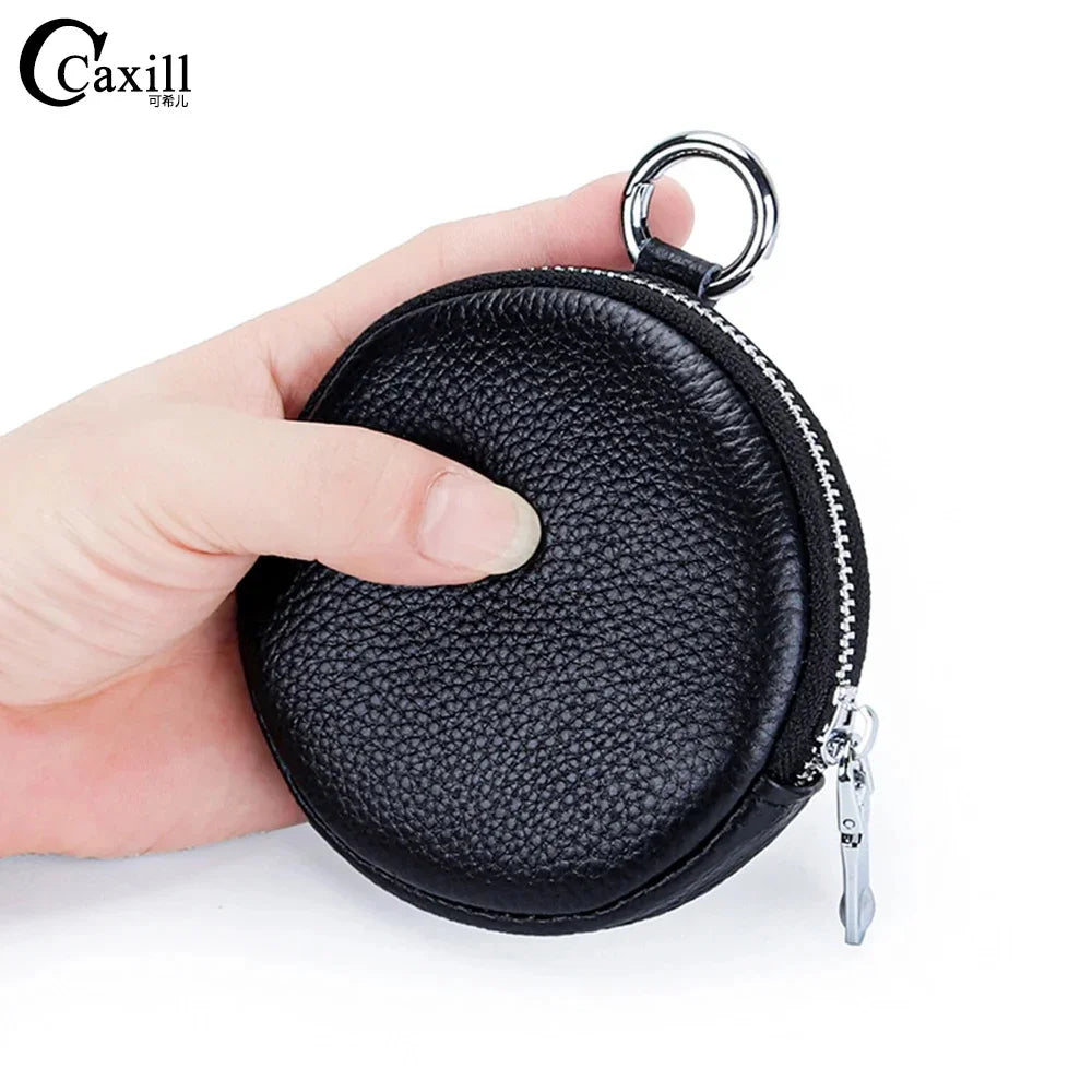 Coin Leather Molle Accessories Round Card Holder Purse Wireless Headset Pack Rounded Change Wallet EDC Pouches