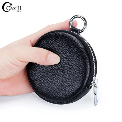 Coin Leather Molle Accessories Round Card Holder Purse Wireless Headset Pack Rounded Change Wallet EDC Pouches