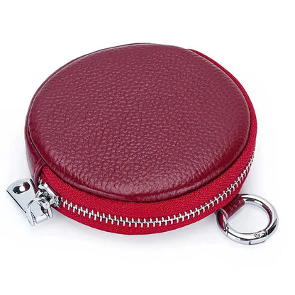 Coin Leather Molle Accessories Round Card Holder Purse Wireless Headset Pack Rounded Change Wallet EDC Pouches