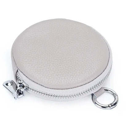 Coin Leather Molle Accessories Round Card Holder Purse Wireless Headset Pack Rounded Change Wallet EDC Pouches