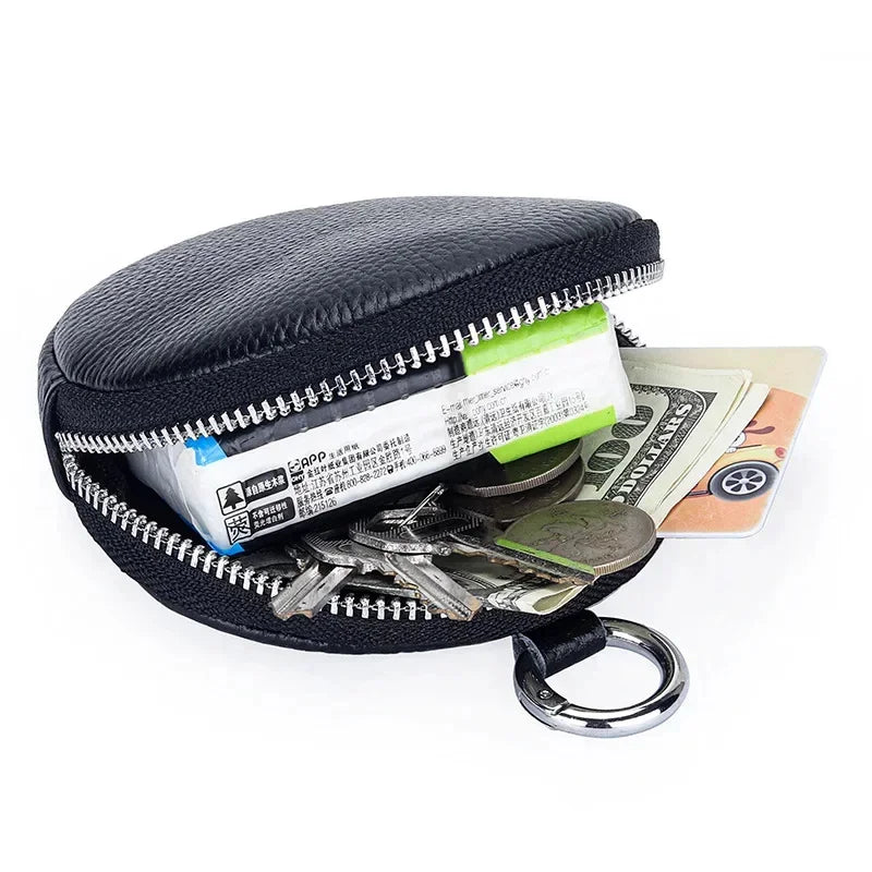 Coin Leather Molle Accessories Round Card Holder Purse Wireless Headset Pack Rounded Change Wallet EDC Pouches