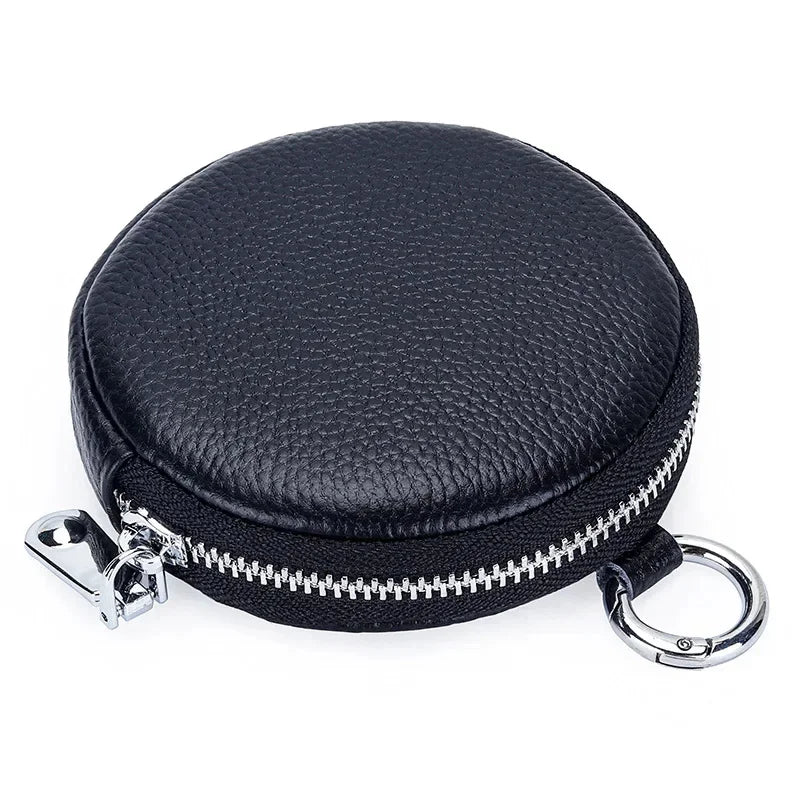 Coin Leather Molle Accessories Round Card Holder Purse Wireless Headset Pack Rounded Change Wallet EDC Pouches