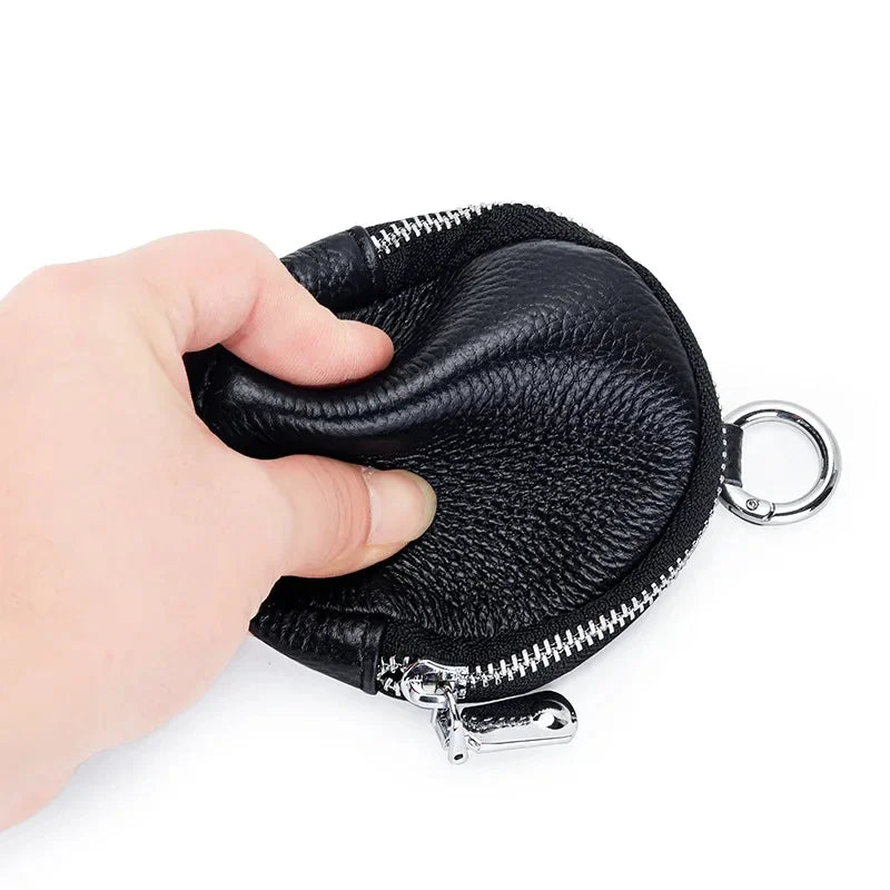 Coin Leather Molle Accessories Round Card Holder Purse Wireless Headset Pack Rounded Change Wallet EDC Pouches