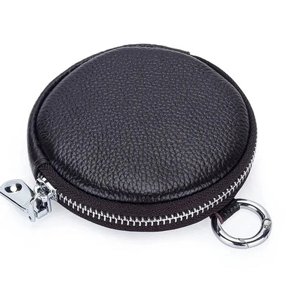 Coin Leather Molle Accessories Round Card Holder Purse Wireless Headset Pack Rounded Change Wallet EDC Pouches