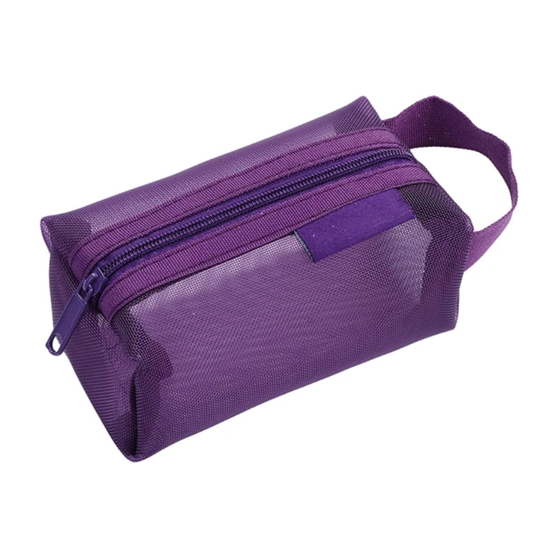 Coin Purse Mesh Wallet Solid Color Coin Bag for Women Small Key Bag Lipsticks Headset Zipper Wallet Holiday Gifts
