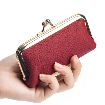 Coin Purse Mini Cowhide Small Clip Fashion Lipstick Storage Bag