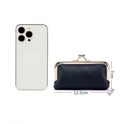 Coin Purse Mini Cowhide Small Clip Fashion Lipstick Storage Bag
