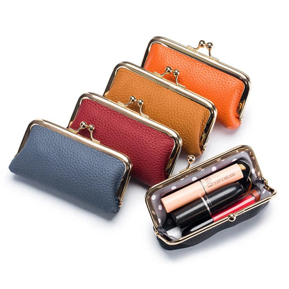 Coin Purse Mini Cowhide Small Clip Fashion Lipstick Storage Bag