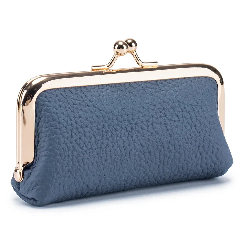 Coin Purse Mini Cowhide Small Clip Fashion Lipstick Storage Bag