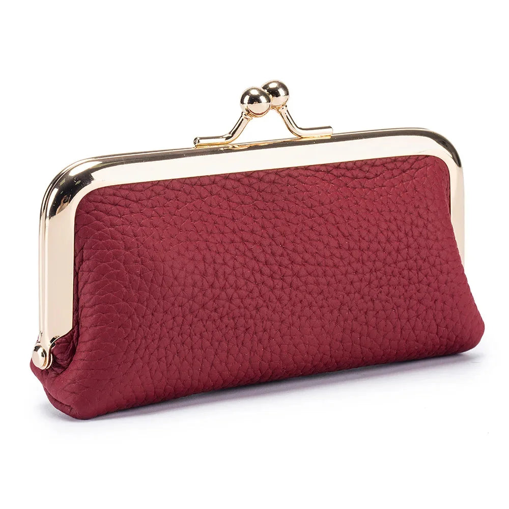 Coin Purse Mini Cowhide Small Clip Fashion Lipstick Storage Bag