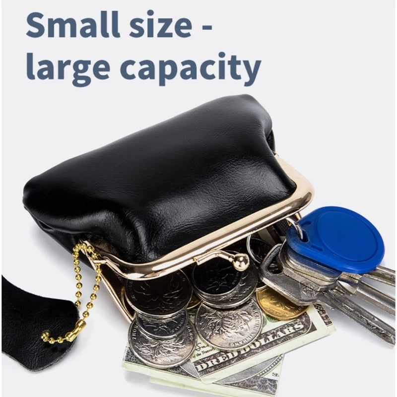 Coin Purse for Women Fashion Purse Solid Color Small Wallets Kiss Lock Wallets