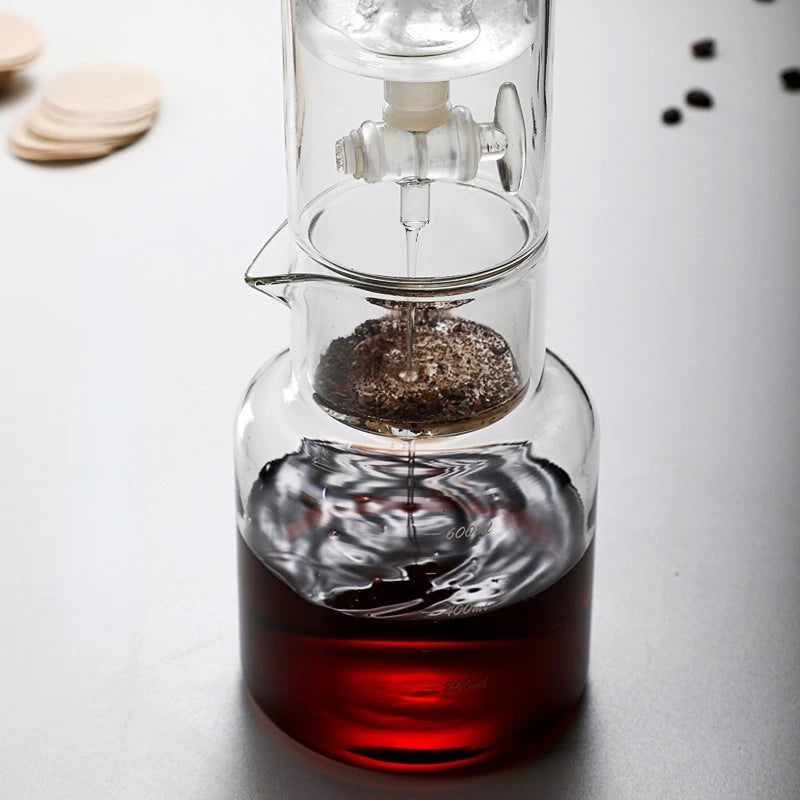 Cold Brew Coffee Maker Pot Set Drip Filter Ecocoffee Iced Tools Barista Hand-made Glass Coffee Maker Household Pour Over Kettle