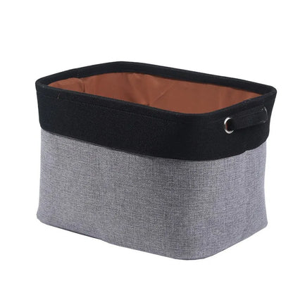 Collapsible Dog Toy Storage Basket Bin with Personalized Pet's Name Rectangular Box Chest Organizer for Dog Apparel& Accessories