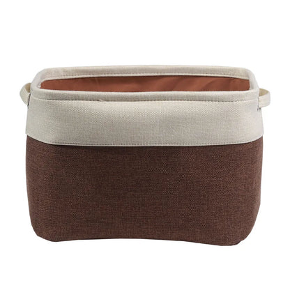 Collapsible Dog Toy Storage Basket Bin with Personalized Pet's Name Rectangular Box Chest Organizer for Dog Apparel& Accessories
