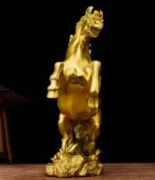 Collect Chinese fengshui old Bronze animal auspicious horse beast wealth Statue
