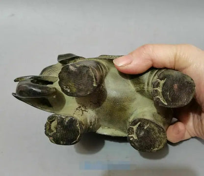 Collect Old Chinese Bronze Hand-carved Elephant Statue Incense burner