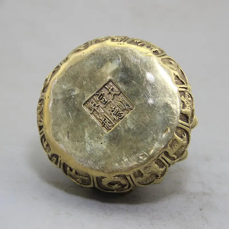 Collectable Chinese Brass Carved Animal Toad Money Coin Exquisite Statues