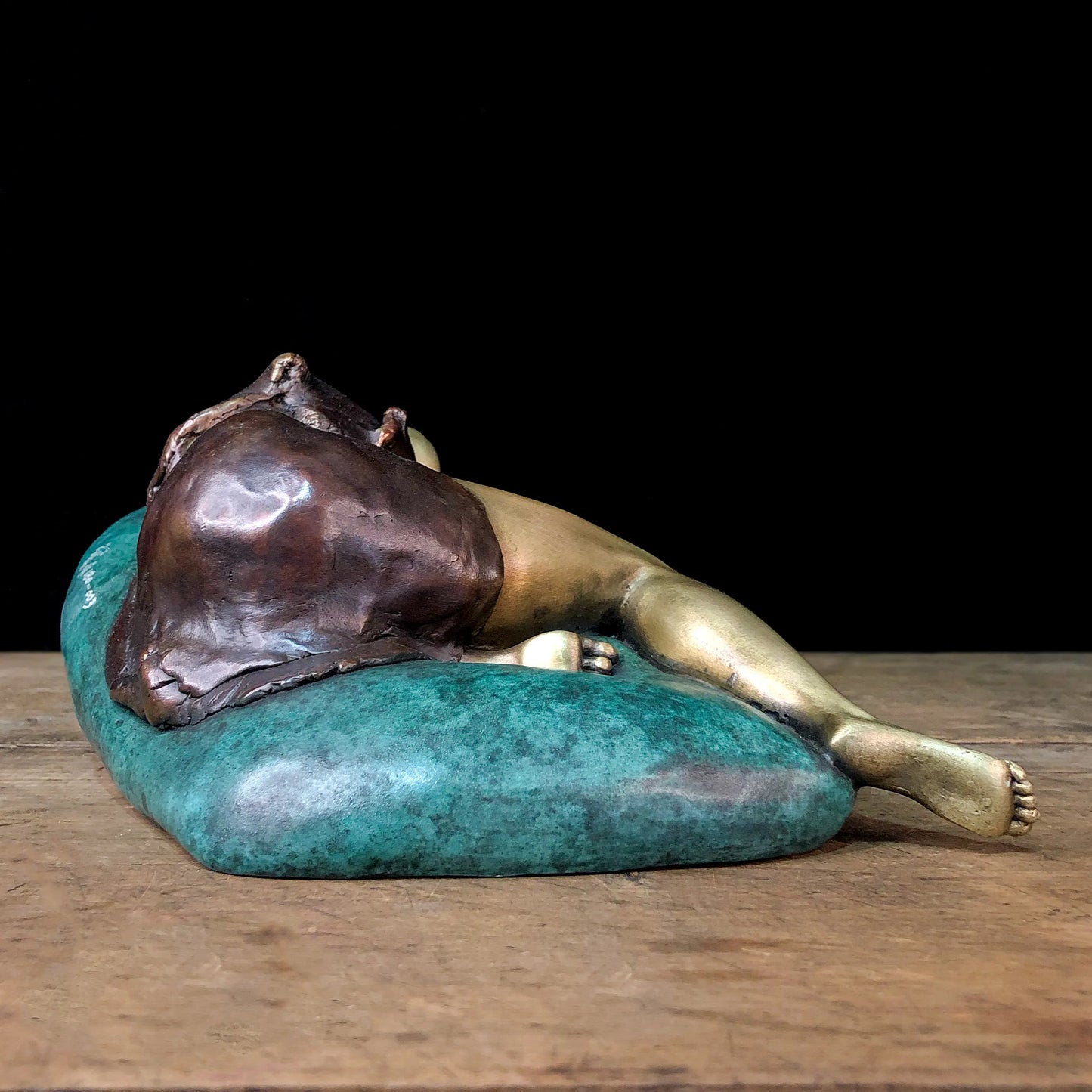 Collectible works Famous sculptor Original Dream Sleeping Beauty bronze Sculpture ART home office Bar business TOP Ornament