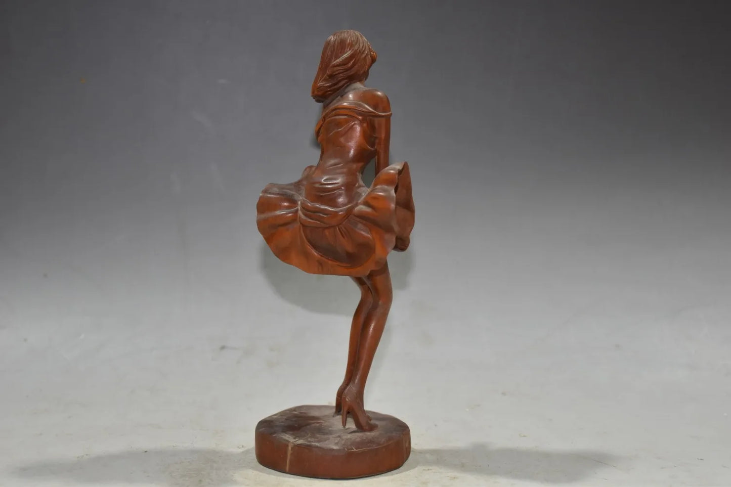 Collection Boxwood Wood Handwork Carving Beauty Statue