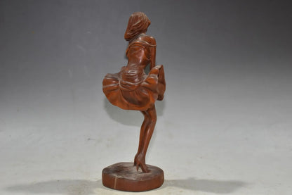 Collection Boxwood Wood Handwork Carving Beauty Statue
