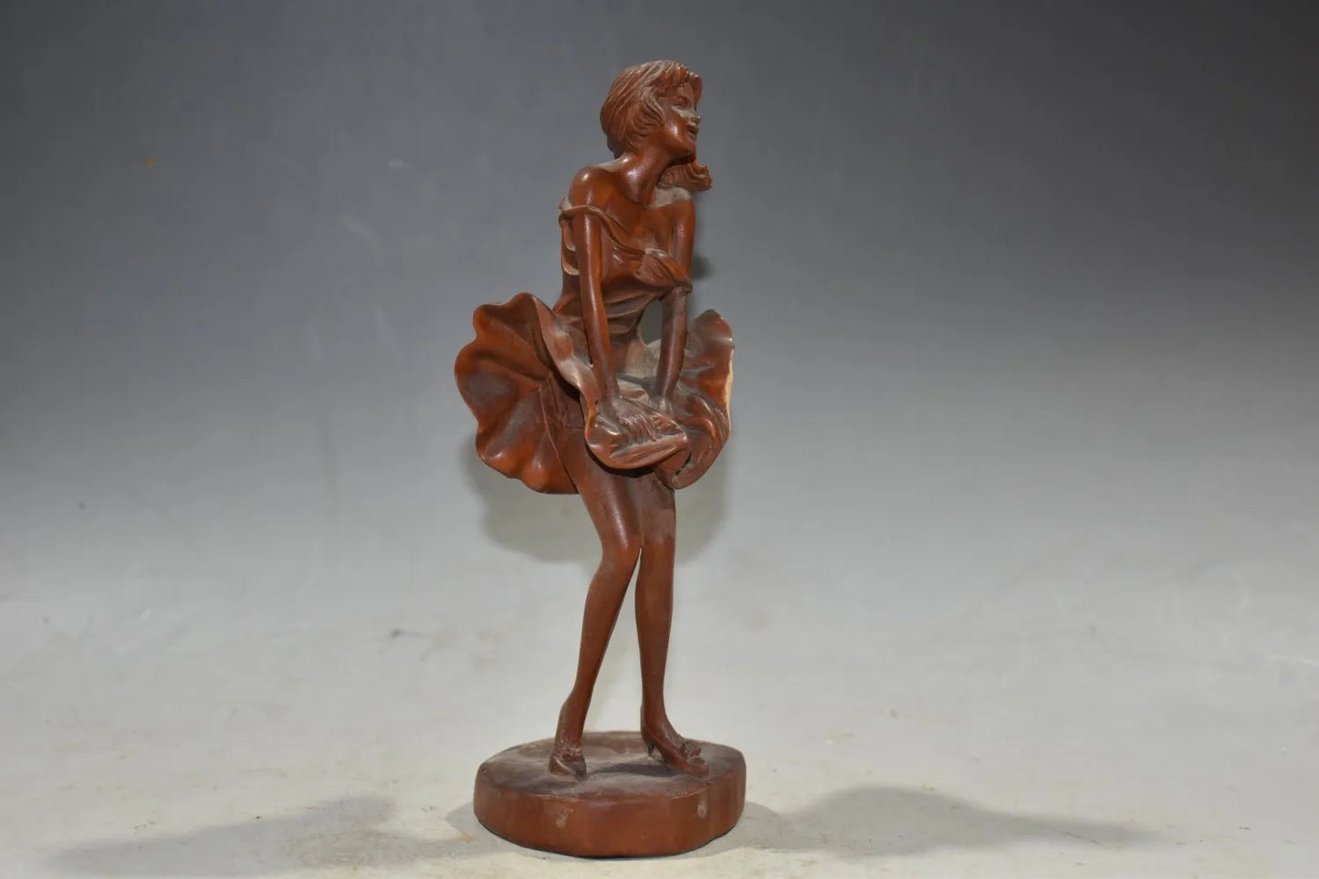 Collection Boxwood Wood Handwork Carving Beauty Statue