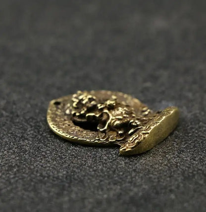Collection Brass Carved Nepalese Tibetan Buddha Black Sky Buddha  Exquisite Small Pendant Statue Gift