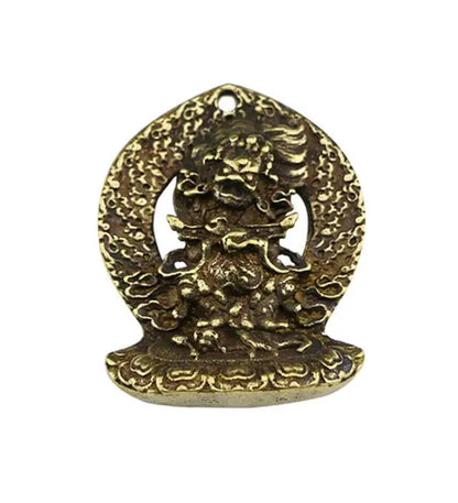 Collection Brass Carved Nepalese Tibetan Buddha Black Sky Buddha  Exquisite Small Pendant Statue Gift