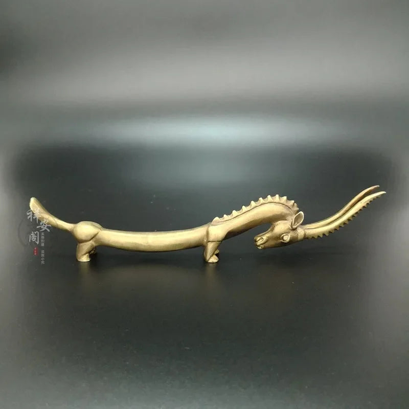 Collection Chinese Brass Carve Goat Pen Rack Paperweight Statue Crafts