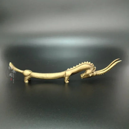 Collection Chinese Brass Carve Goat Pen Rack Paperweight Statue Crafts