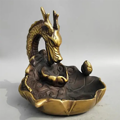 Collection archaize brass dragon Backflow incense burner