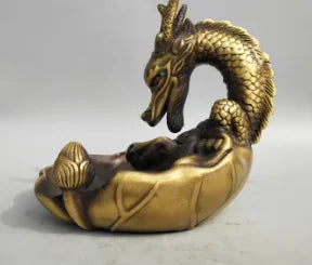 Collection archaize brass dragon Backflow incense burner