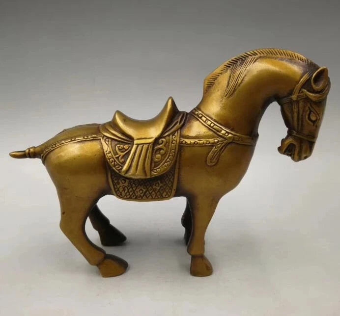 Collection archaize brass horses wealth crafts statue