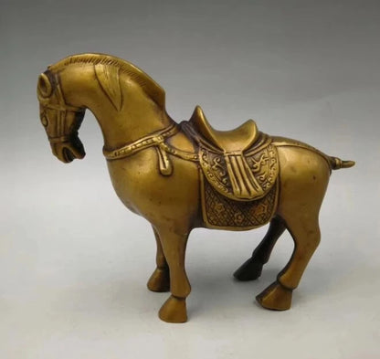 Collection archaize brass horses wealth crafts statue
