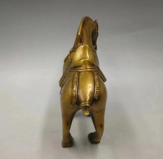 Collection archaize brass horses wealth crafts statue