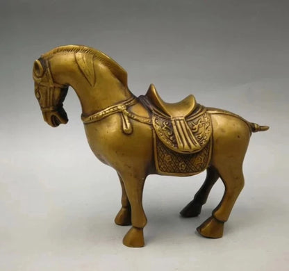 Collection archaize brass horses wealth crafts statue