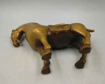 Collection archaize brass horses wealth crafts statue
