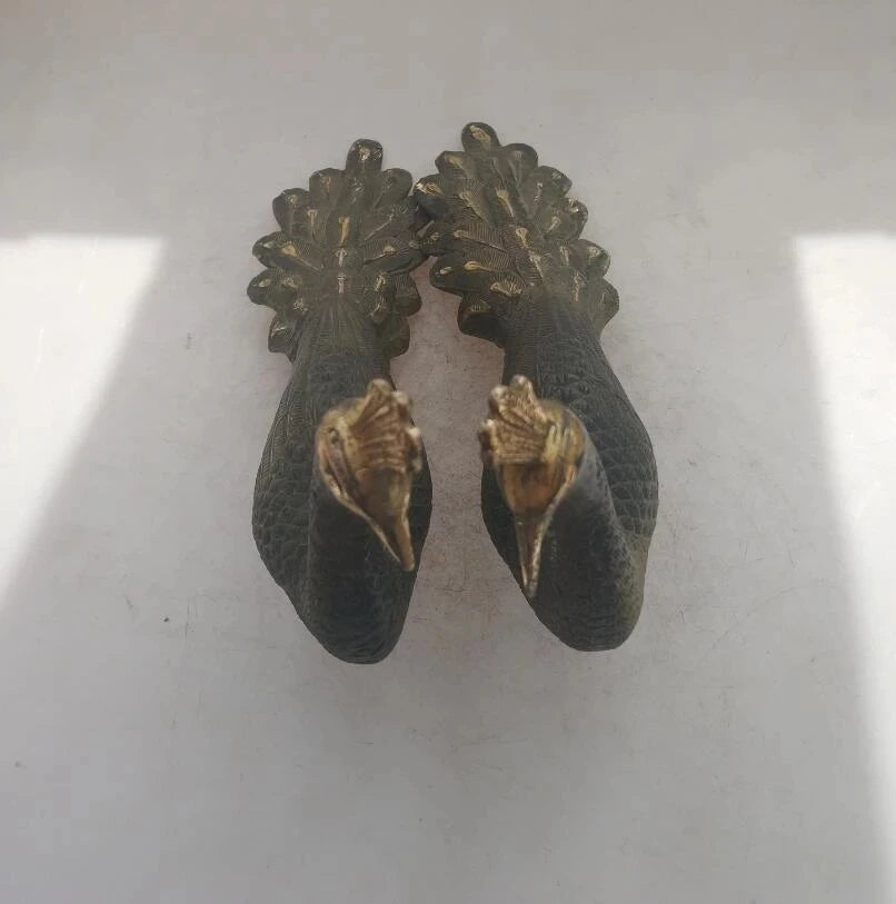 Collection chinese Handmade old bronze Gilt Peacock statue, Home Decoration antique sculpture