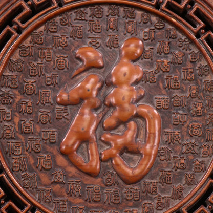 Collection of boxwood hand-carved Baifu map interstitial