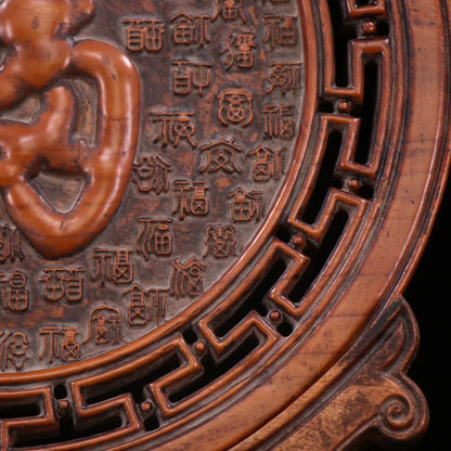 Collection of boxwood hand-carved Baifu map interstitial