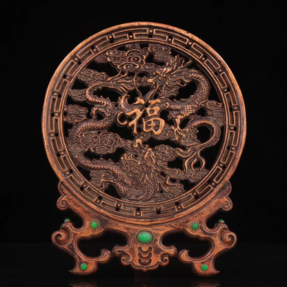 Collection of boxwood hand-carved Ssangyong Hefu interstitial.