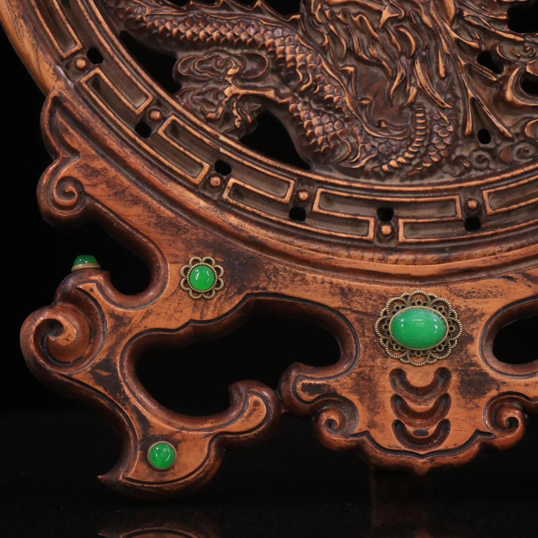 Collection of boxwood hand-carved Ssangyong Hefu interstitial.