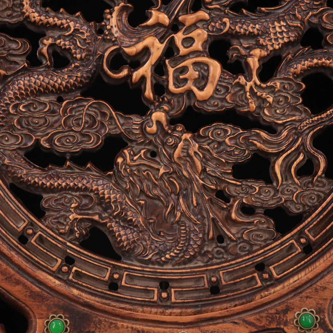 Collection of boxwood hand-carved Ssangyong Hefu interstitial.
