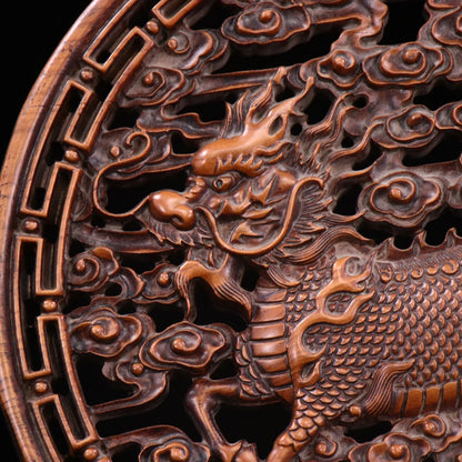 Collection of boxwood hand-carved auspicious kylin interstitial
