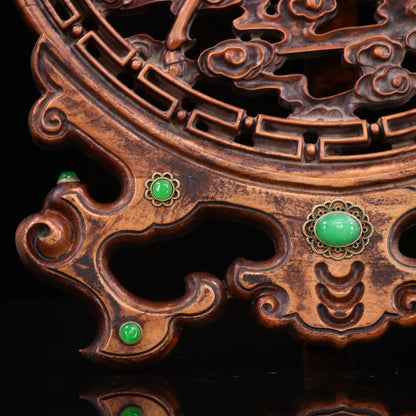 Collection of boxwood hand-carved auspicious kylin interstitial