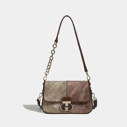 Color Block Shoulder Commuting High-Quality 2024 Large Capacity Versatile Niche Design Crossbody Women's Bag